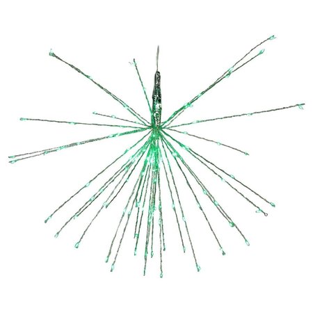 GO-GO 20 in. LED Lighted Firework Silver Branch Hanging Decor - Green GO1770941